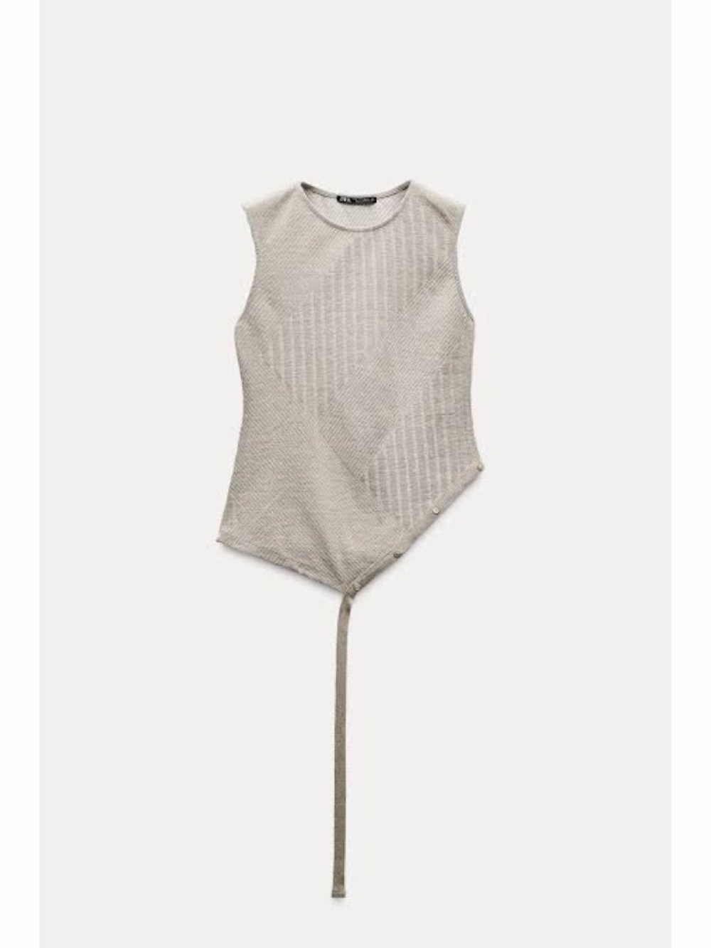 Zara Sleeveless Ribbed Knit Top
